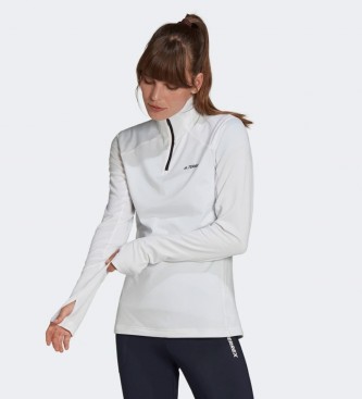 adidas Terrex Everyhike Half-Zip Fleece Sweatshirt blanc