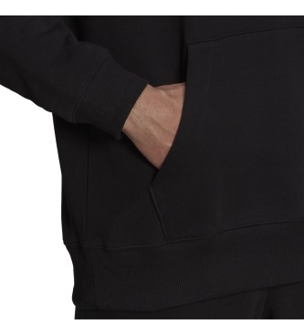 adidas Felpa con cappuccio nera Essentials FeelVivid in cotone felpato con spalle scoperte