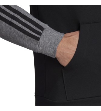 adidas Essentials Mélange French Terry hooded sweatshirt black