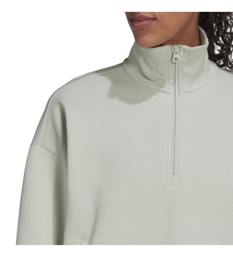 adidas Future Icons Badge of Sport Sweatshirt quart-de-zip blanc verdâtre