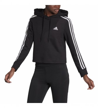 adidas Sweatshirt Essentials Cropped 3-Stripes black 