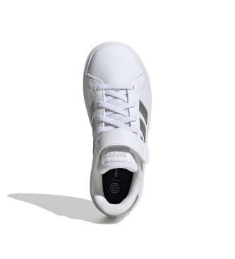 adidas Grand Court Lifestyle Court Elastic Lace and Top Strap Sneakers white