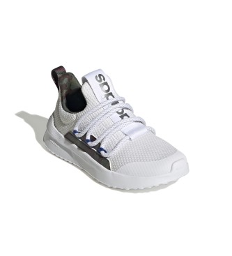 adidas Lite Racer Adapt 5 Lifestyle Running Slip-On in pizzo bianco
