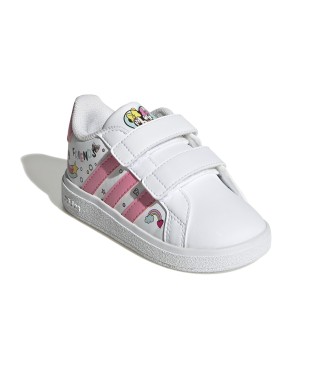 adidas Sneaker bianca Minnie Mouse Grand Court con lacci elastici e cinturino superiore