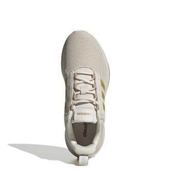 adidas Racer TR21 bege, sapatos de couro dourados bege, ouro