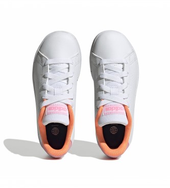 adidas Advantage K sko hvid, pink