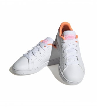 adidas Advantage K sko hvid, pink
