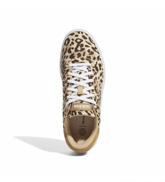 adidas Sneaker Court Platform Cln con stampa animalier