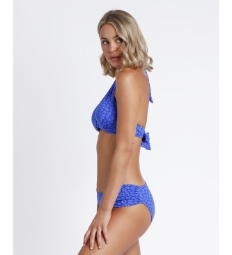 Admas Biquíni Leopardo Azul Halter Bikini