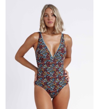 Admas Ethnic Feathers Turquoise Cup Swimsuit
