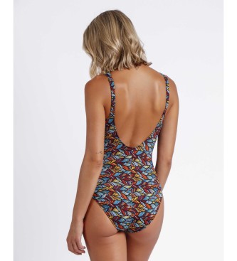 Admas Ethnic Feathers Turquoise Cup Swimsuit