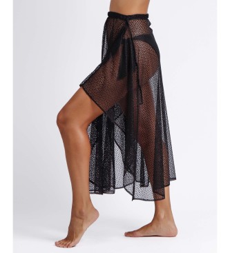 Admas Jupe Playa Crochet Night Skirt noir