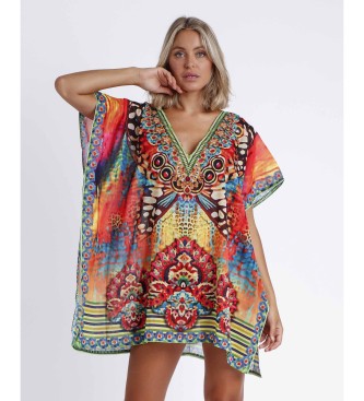 Admas Multicoloured Butterfly Kaftan Dress