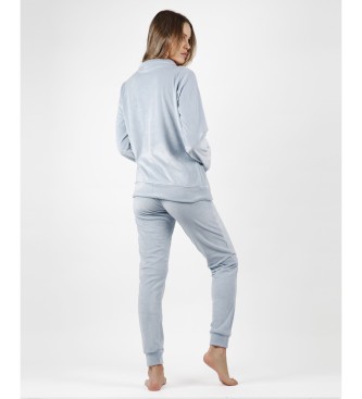 Admas Open Pyjamas Long Sleeve Double Sleeves Velvet Soft Home  