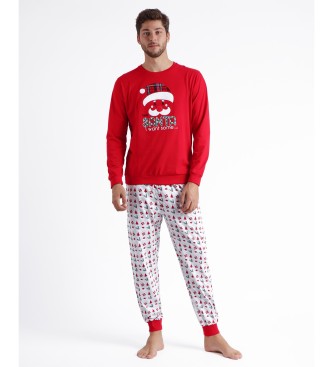 Admas Lieber Weihnachtsmann Pyjama mit langen rmeln  