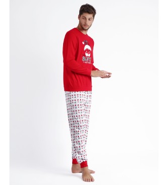 Admas Lieve Kerstman Pyjama met lange mouwen  