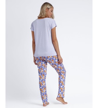 Admas ADMAS GARDEN Pyjamas med korte rmer Mauve & Orange mauve mauve