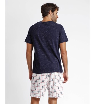 Admas Pijama de manga curta da marinha de marinheiro