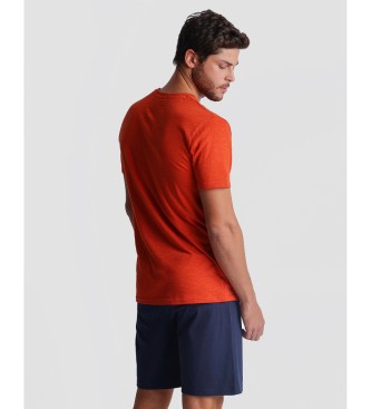 Admas NEW PLAN Short Sleeve Pyjamas Orange  