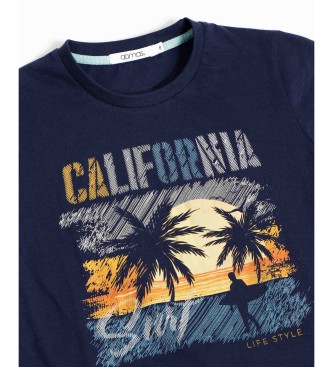 Admas California marinebl pyjamas med korte rmer