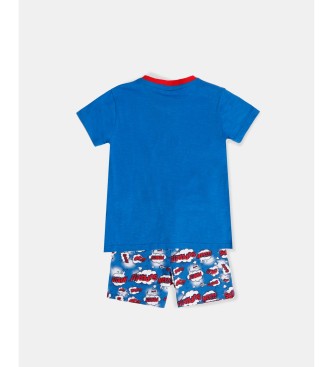 Admas Pyjama  manches courtes Super Dad bleu