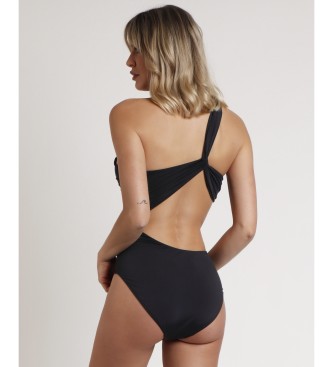 Admas Maillot de bain asymtrique style plage noir