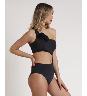 Admas Maillot de bain asymtrique style plage noir