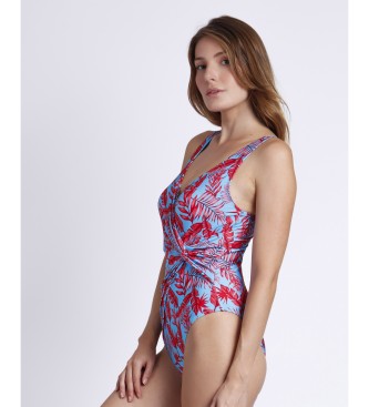 Admas Maillot de bain crois Bleu et rouge Hawaii bleu