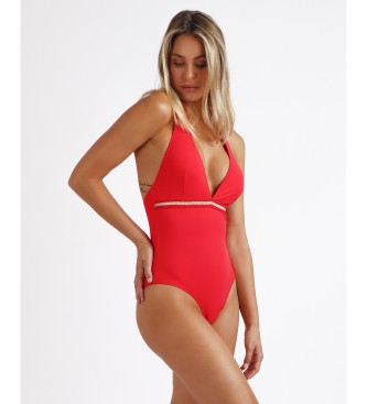 Admas Sport Luxe Halter Swimsuit red
