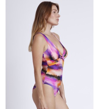 Admas Purple Sand multicoloured knot swimming costume