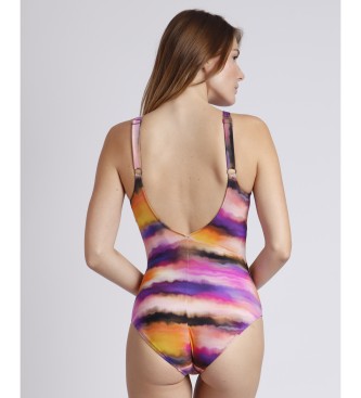 Admas Purple Sand multicoloured knot swimming costume