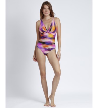 Admas Maillot de bain  n?uds multicolores Purple Sand