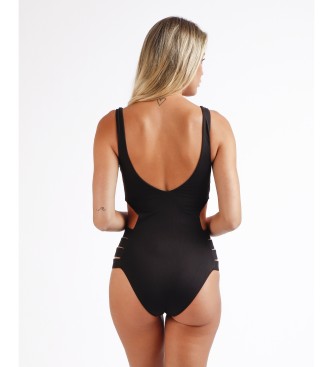 Admas Maillot de bain noir  rayures latrales