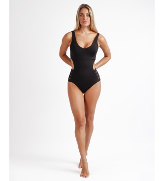 Admas Maillot de bain noir  rayures latrales