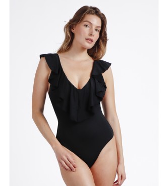 Admas Summer Frill Ruffle Swimsuit black