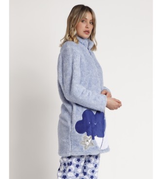 Admas Dreams Come True long-sleeved dressing gown blue