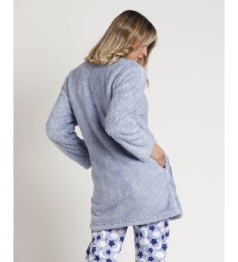 Admas Dreams Come True long-sleeved dressing gown blue