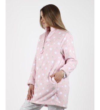 Admas Make a Wish Long Sleeve Robe pink