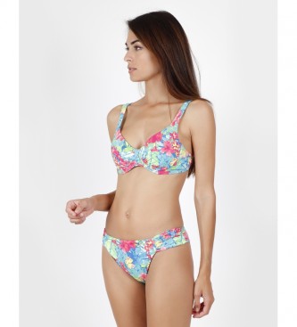 Admas Bikini con ferretto multicolore a fiori luminosi