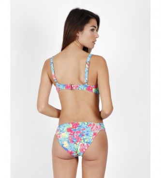 Admas Bikini con ferretto multicolore a fiori luminosi