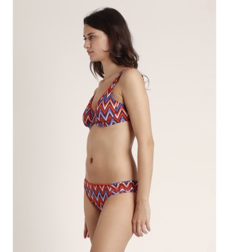 Admas Bikini arancione con ferretto a onde etniche