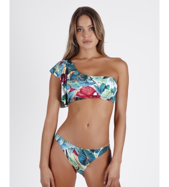Admas ADMAS Bikini assimétrico Ruffle Tropical 