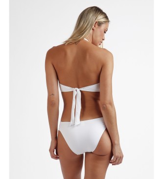 Admas Bikini a fascia con paillettes bianche
