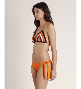 Admas Geborduurde gehaakte dag oranje bikinitopje