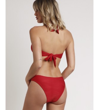 Admas Bikini con scollo all'americana a onde rosse