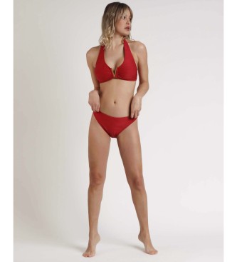 Admas Bikini con scollo all'americana a onde rosse