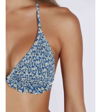 Admas Bikini triangolo ADMAS con coppa margherita blu