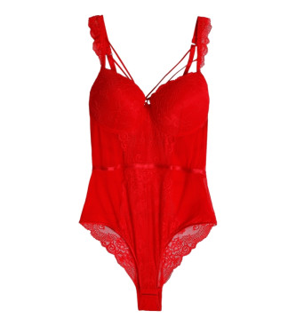 Admas Bodystocking Cup Straps red
