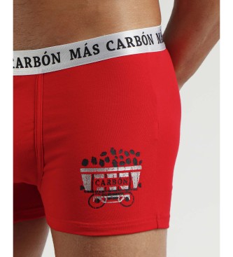 Admas Boxer Charcoal red