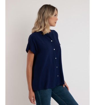 Admas Chemise  manches courtes Fluid navy